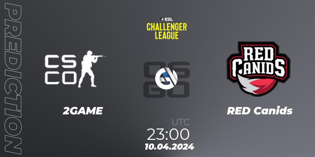 Prognoza 2GAME - RED Canids. 10.04.24, CS2 (CS:GO), ESL Challenger League Season 47: South America