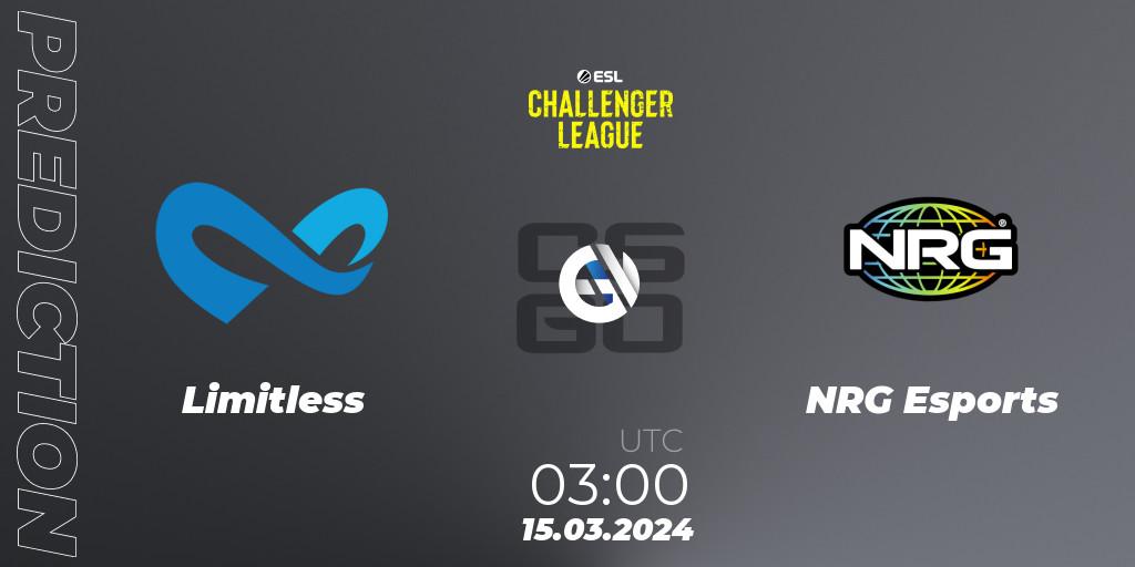 Prognoza Limitless - NRG Esports. 15.03.24, CS2 (CS:GO), ESL Challenger League Season 47: North America