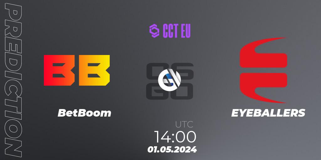 Prognoza BetBoom - EYEBALLERS. 01.05.2024 at 14:00, Counter-Strike (CS2), CCT Season 2 Europe Series 1
