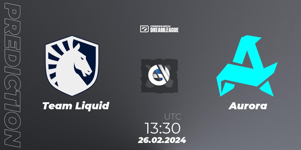 Prognoza Team Liquid - Aurora. 26.02.24, Dota 2, DreamLeague Season 22