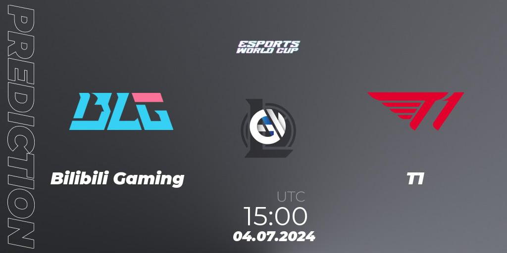 Prognoza Bilibili Gaming - T1. 04.07.2024 at 15:00, LoL, Esports World Cup 2024