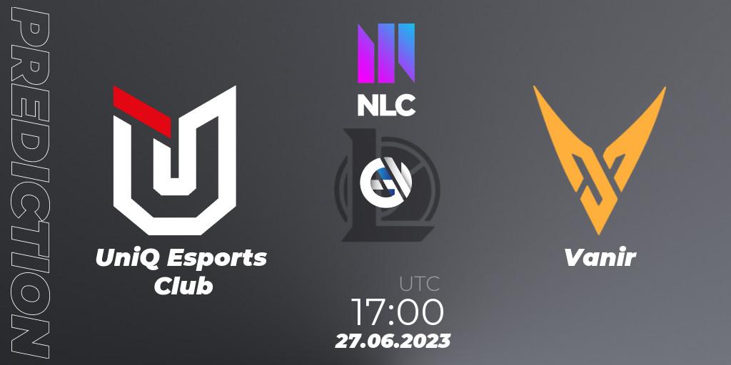 Prognoza UniQ Esports Club - Vanir. 27.06.2023 at 17:00, LoL, NLC Summer 2023 - Group Stage