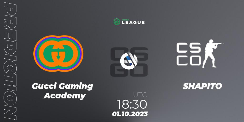 Prognoza Gucci Gaming Academy - SHAPITO. 02.10.2023 at 11:30, Counter-Strike (CS2), ESEA Season 46: Main Division - Europe