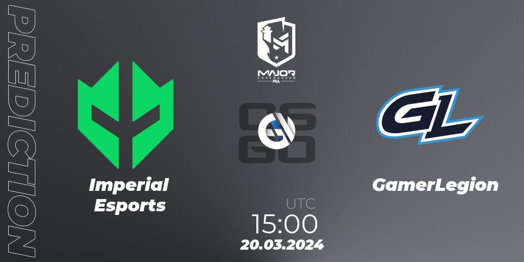 Prognoza Imperial Esports - GamerLegion. 20.03.24, CS2 (CS:GO), PGL CS2 Major Copenhagen 2024 Challengers Stage