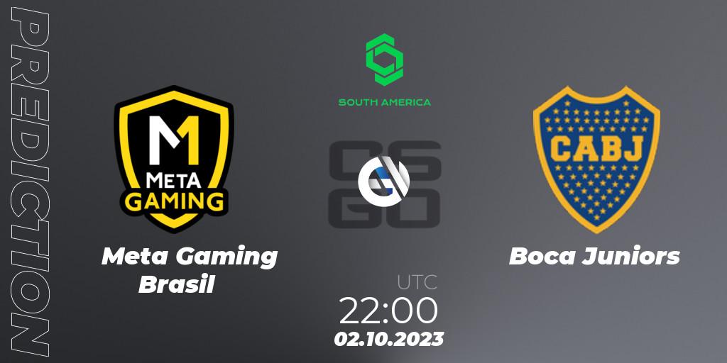 Prognoza Meta Gaming Brasil - Boca Juniors. 02.10.2023 at 23:05, Counter-Strike (CS2), CCT South America Series #12