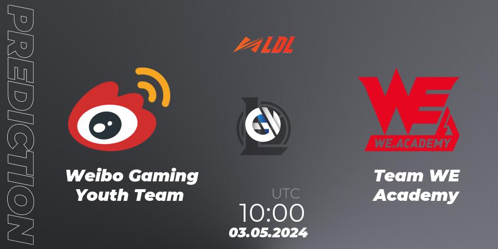 Prognoza Weibo Gaming Youth Team - Team WE Academy. 03.05.2024 at 10:00, LoL, LDL 2024 - Stage 2