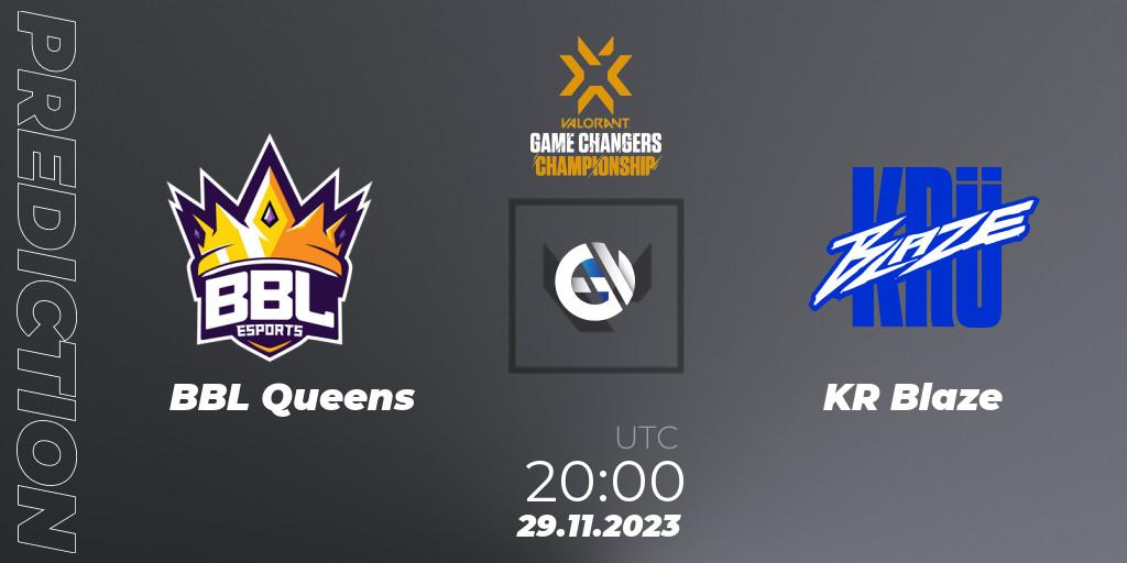 Prognoza BBL Queens - KRÜ Blaze. 29.11.2023 at 20:00, VALORANT, VCT 2023: Game Changers Championship