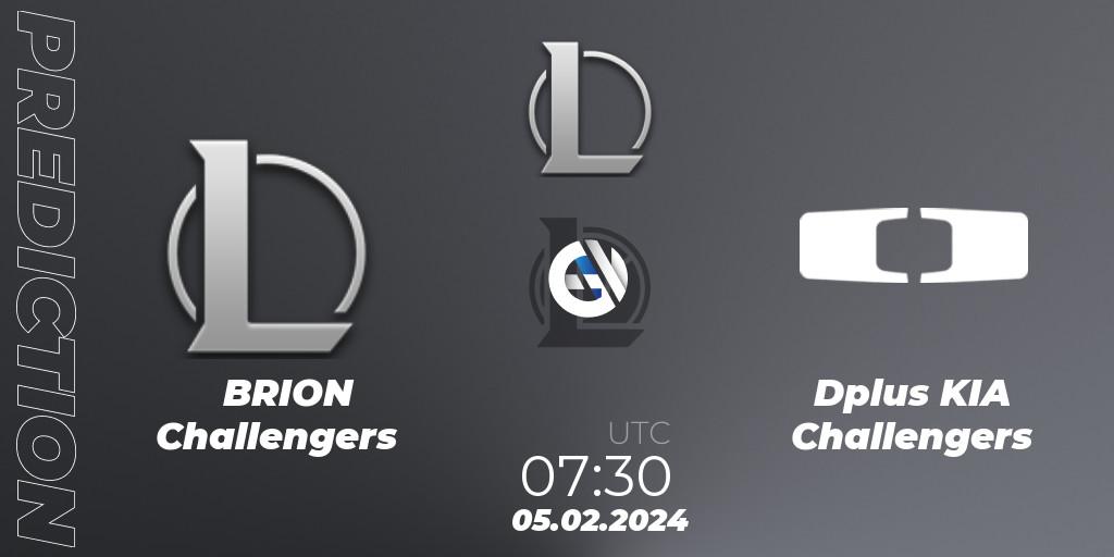 Prognoza BRION Challengers - Dplus KIA Challengers. 05.02.2024 at 08:00, LoL, LCK Challengers League 2024 Spring - Group Stage