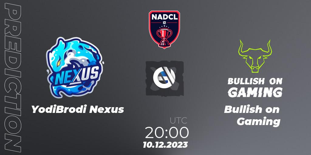 Prognoza YodiBrodi Nexus - Bullish on Gaming. 10.12.2023 at 21:00, Dota 2, North American Dota Challengers League Season 5 Grand Finals