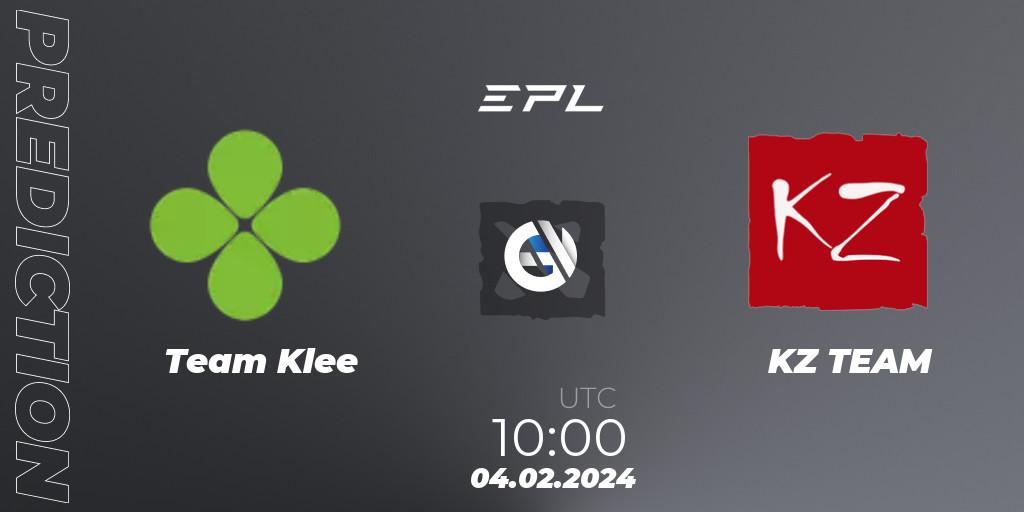 Prognoza Team Klee - KZ TEAM. 04.02.24, Dota 2, European Pro League Season 16