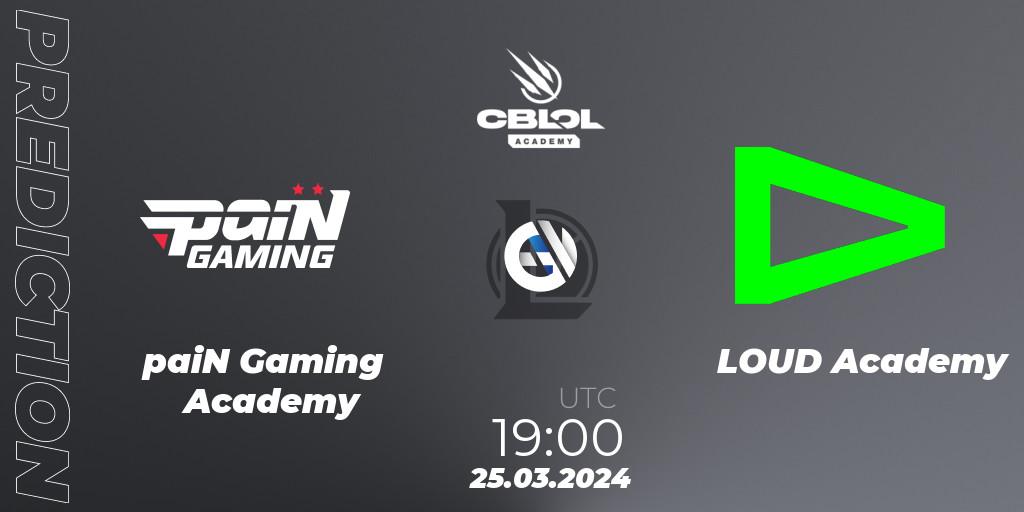 Prognoza paiN Gaming Academy - LOUD Academy. 25.03.2024 at 19:00, LoL, CBLOL Academy Split 1 2024