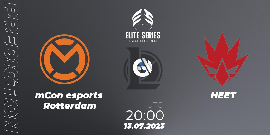 Prognoza mCon esports Rotterdam - HEET. 13.07.23, LoL, Elite Series Summer 2023