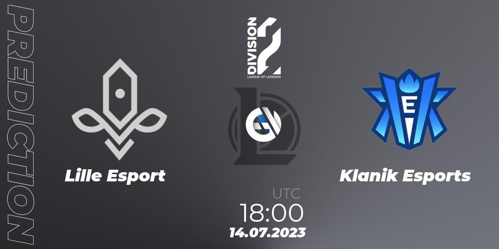Prognoza Lille Esport - Klanik Esports. 14.07.2023 at 18:00, LoL, LFL Division 2 Summer 2023 - Group Stage