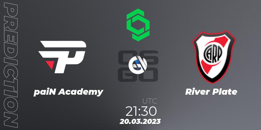 Prognoza paiN Academy - River Plate. 20.03.2023 at 21:30, Counter-Strike (CS2), CCT South America Series #6: Closed Qualifier