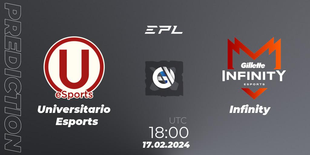 Prognoza Universitario Esports - Infinity. 17.02.24, Dota 2, European Pro League World Series America Season 9