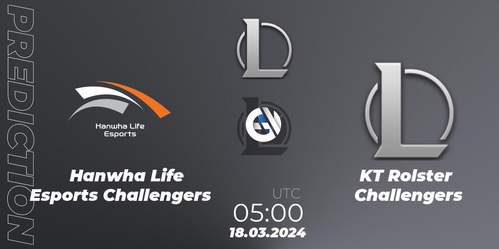 Prognoza Hanwha Life Esports Challengers - KT Rolster Challengers. 18.03.24, LoL, LCK Challengers League 2024 Spring - Group Stage