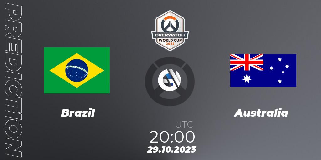 Prognoza Brazil - Australia. 29.10.23, Overwatch, Overwatch World Cup 2023