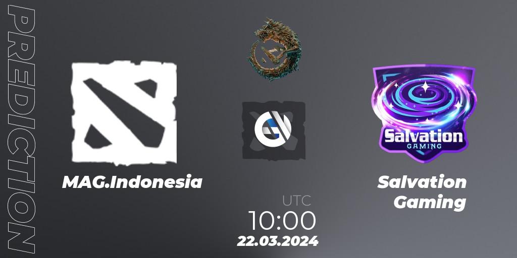 Prognoza MAG.Indonesia - Salvation Gaming. 22.03.24, Dota 2, PGL Wallachia Season 1: Southeast Asia Open Qualifier #1