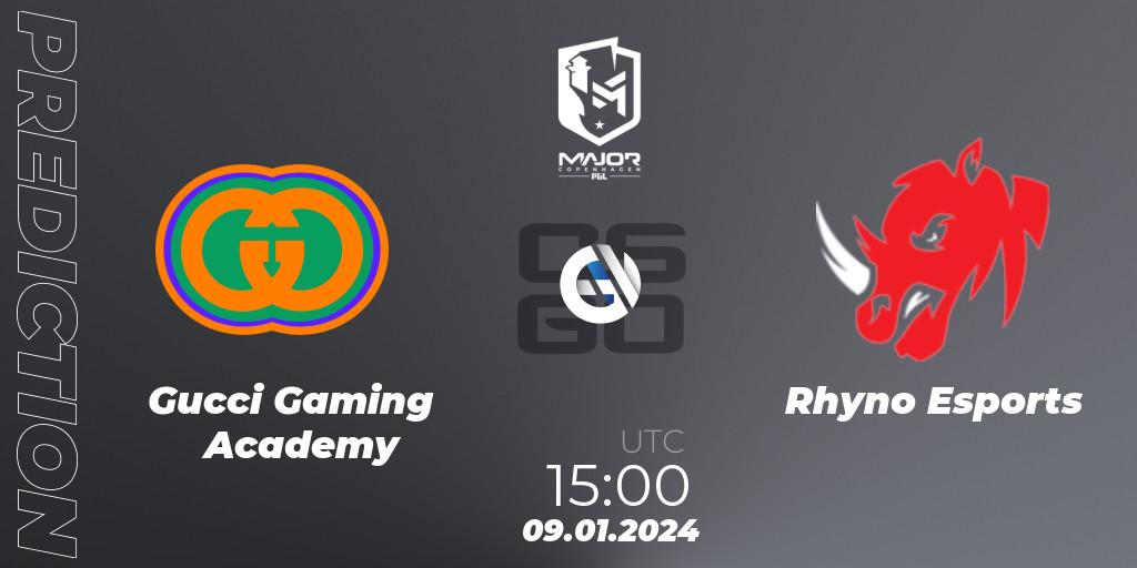 Prognoza Gucci Gaming Academy - Rhyno Esports. 09.01.2024 at 15:00, Counter-Strike (CS2), PGL CS2 Major Copenhagen 2024 Europe RMR Open Qualifier 1