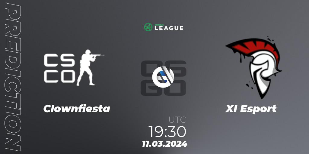 Prognoza Clownfiesta - XI Esport. 12.03.2024 at 18:00, Counter-Strike (CS2), ESEA Season 48: Main Division - Europe