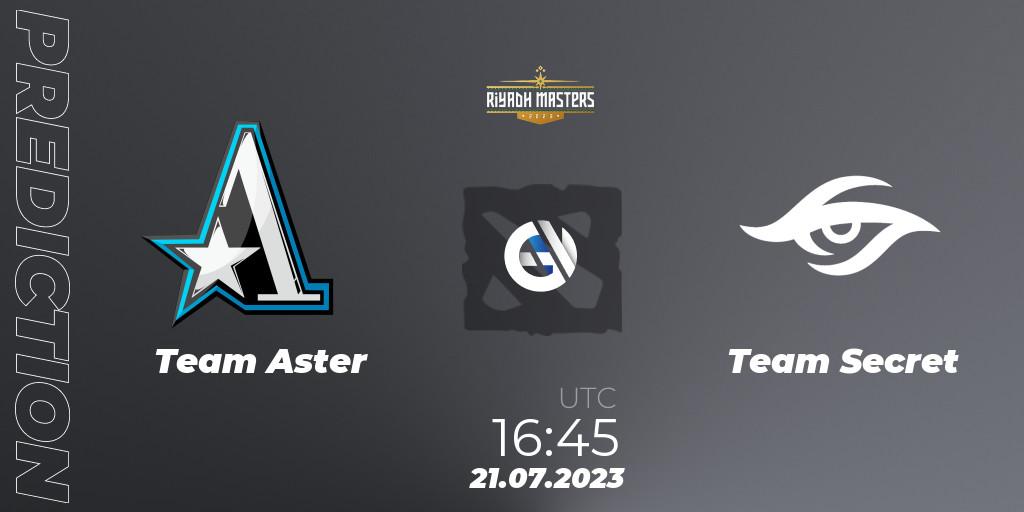 Prognoza Team Aster - Team Secret. 21.07.2023 at 18:44, Dota 2, Riyadh Masters 2023 - Group Stage