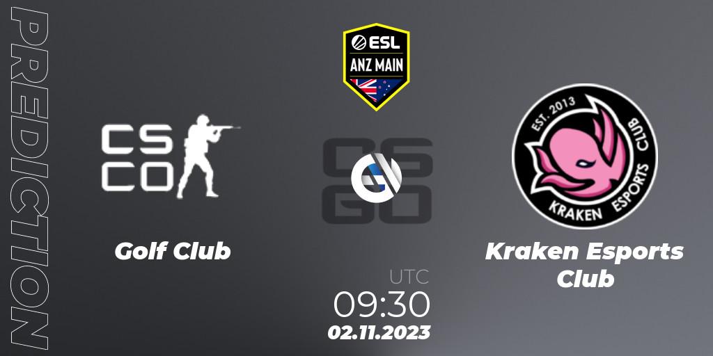 Prognoza Golf Club - Kraken Esports Club. 02.11.2023 at 09:30, Counter-Strike (CS2), ESL ANZ Main Season 17