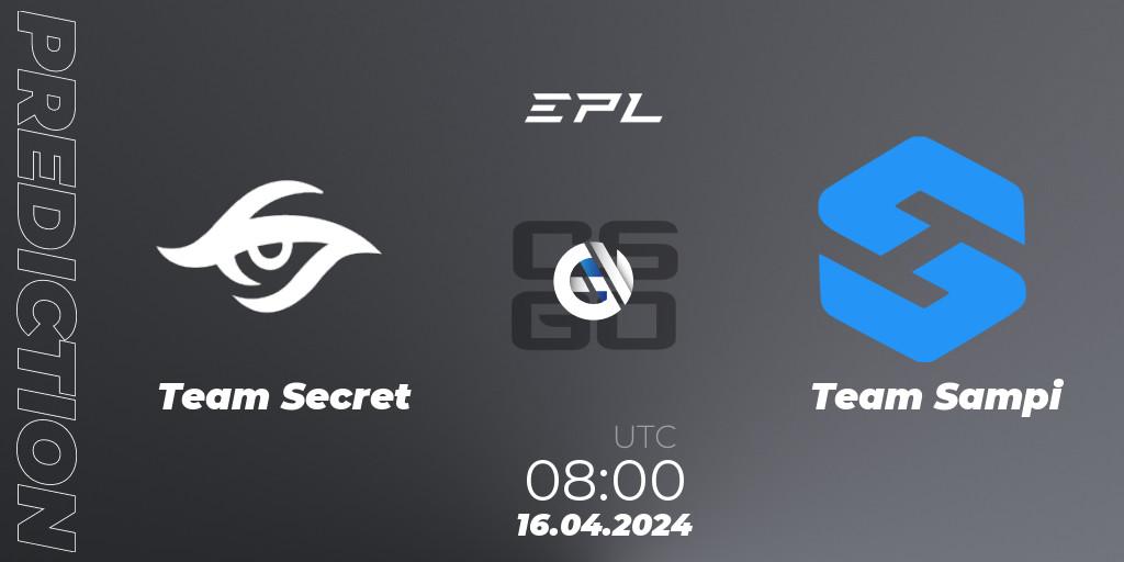 Prognoza Team Secret - Team Sampi. 16.04.24, CS2 (CS:GO), European Pro League Season 15