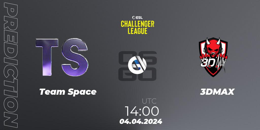 Prognoza Team Space - 3DMAX. 04.04.24, CS2 (CS:GO), ESL Challenger League Season 47: Europe