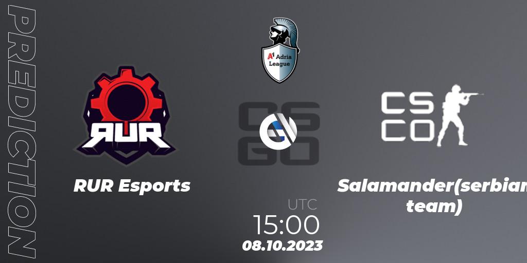 Prognoza RUR Esports - Salamander(serbian team). 08.10.23, CS2 (CS:GO), A1 Adria League Season 12