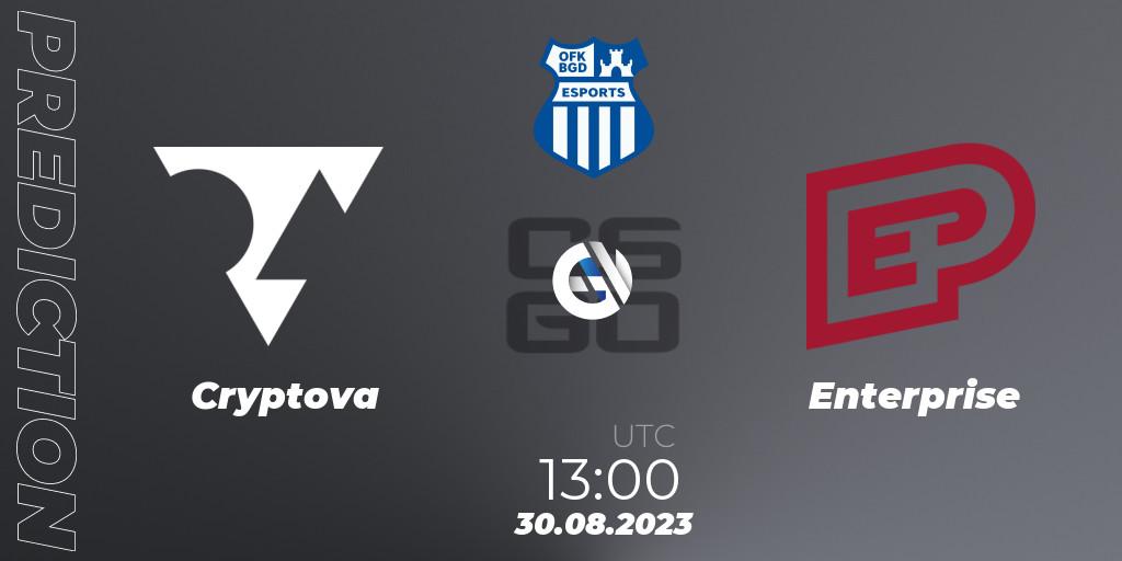 Prognoza Cryptova - Enterprise. 30.08.23, CS2 (CS:GO), OFK BGD Esports Series #1: Balkan Closed Qualifier