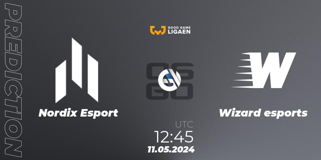 Prognoza Nordix Esport - Wizard esports. 11.05.2024 at 12:45, Counter-Strike (CS2), Good Game-ligaen Spring 2024
