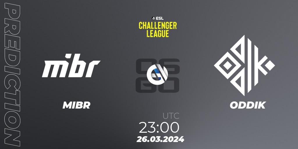 Prognoza MIBR - ODDIK. 26.03.24, CS2 (CS:GO), ESL Challenger League Season 47: South America