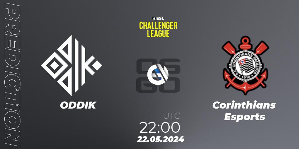 Prognoza ODDIK - Corinthians Esports. 22.05.2024 at 22:00, Counter-Strike (CS2), ESL Challenger League Season 47: South America