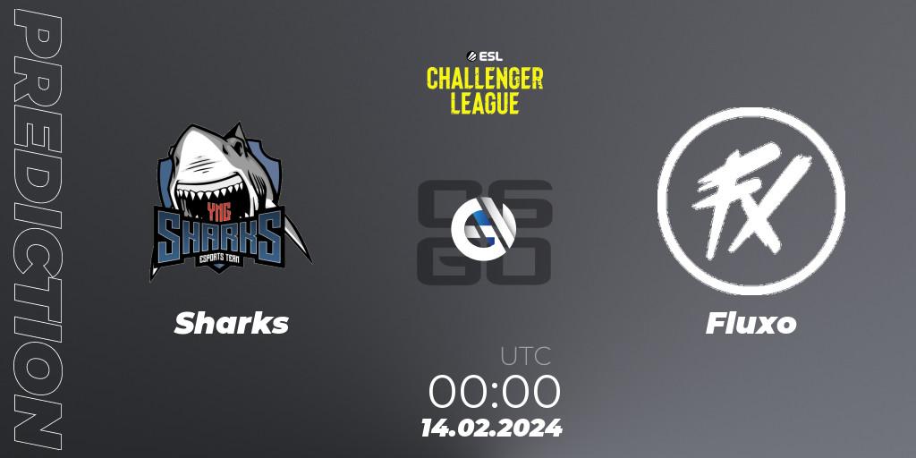 Prognoza Sharks - Fluxo. 15.02.24, CS2 (CS:GO), ESL Challenger League Season 47: South America