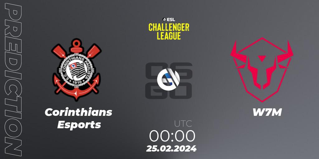 Prognoza Corinthians Esports - W7M. 25.02.24, CS2 (CS:GO), ESL Challenger League Season 47: South America