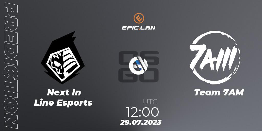 Prognoza Next In Line Esports - Team 7AM. 29.07.23, CS2 (CS:GO), EPIC.LAN 39