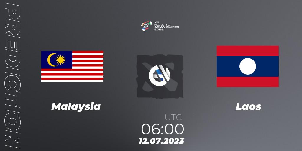 Prognoza Malaysia - Laos. 12.07.2023 at 06:00, Dota 2, 2022 AESF Road to Asian Games - Southeast Asia