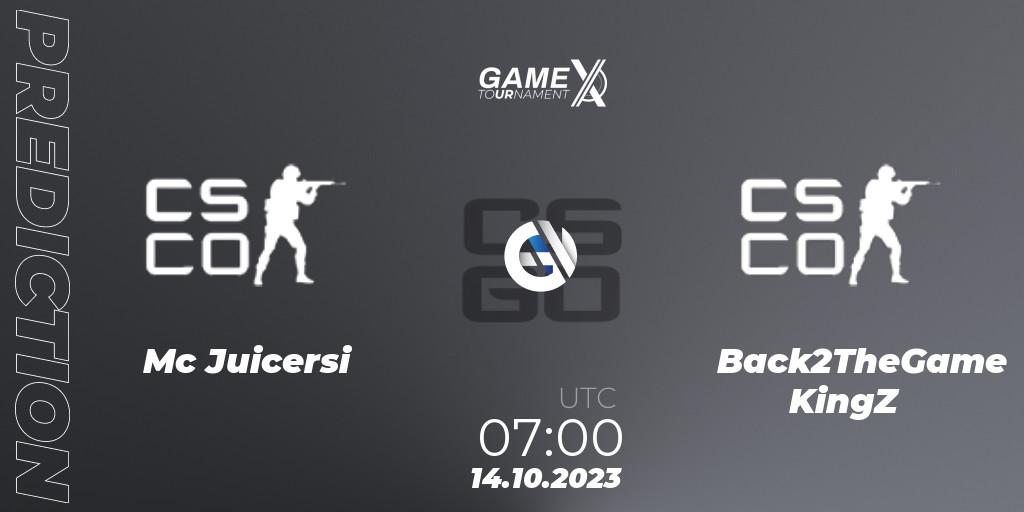 Prognoza Mc Juicersi - Back2TheGame KingZ. 14.10.2023 at 07:00, Counter-Strike (CS2), GameX 2023