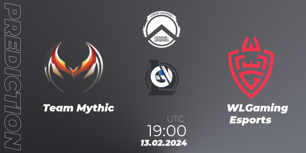 Prognoza Team Mythic - WLGaming Esports. 13.02.2024 at 19:00, LoL, GLL Spring 2024