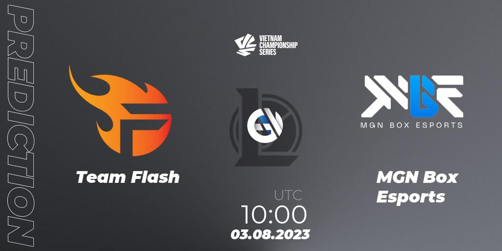 Prognoza Team Flash - MGN Box Esports. 05.08.2023 at 10:00, LoL, VCS Dusk 2023