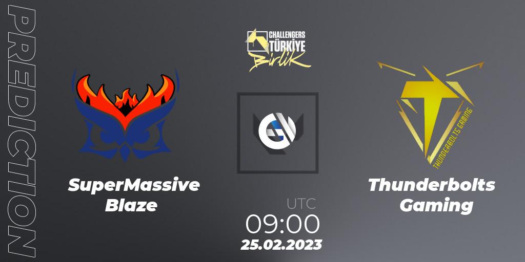 Prognoza SuperMassive Blaze - Thunderbolts Gaming. 25.02.23, VALORANT, VALORANT Challengers 2023 Turkey: Birlik Split 1