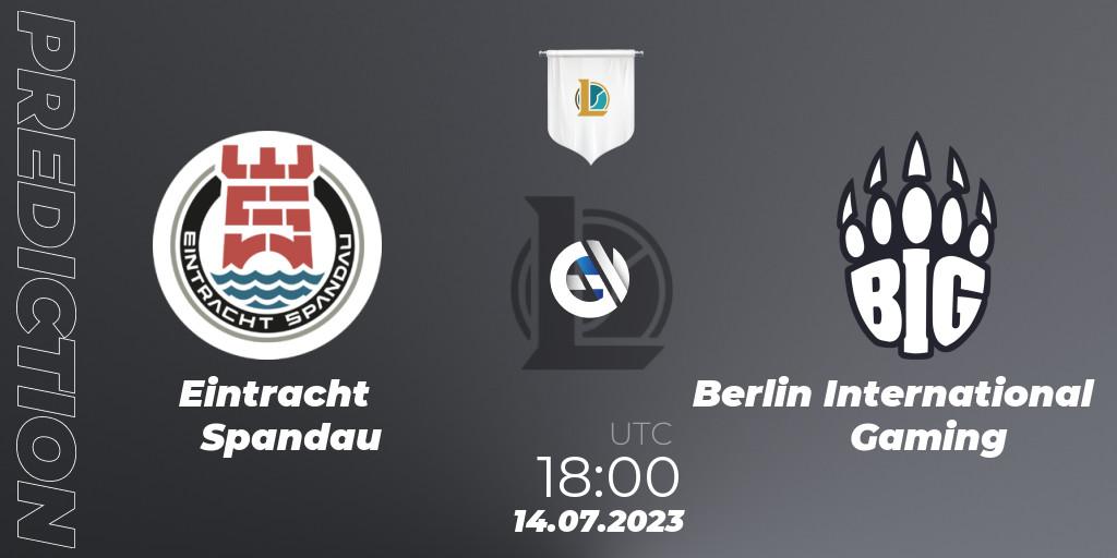 Prognoza Eintracht Spandau - Berlin International Gaming. 14.07.2023 at 18:00, LoL, Prime League Summer 2023 - Group Stage