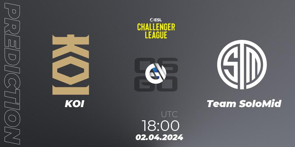 Prognoza KOI - Team SoloMid. 02.04.24, CS2 (CS:GO), ESL Challenger League Season 47: Europe