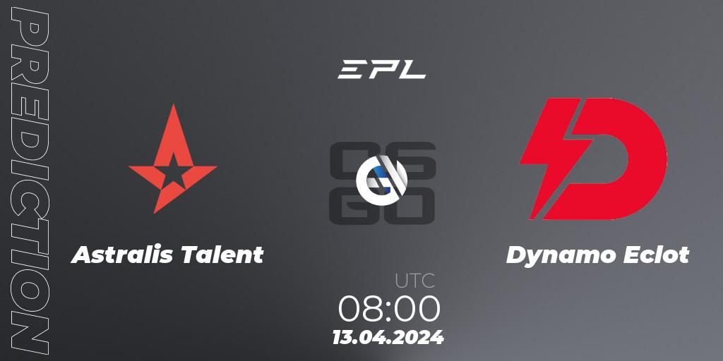 Prognoza Astralis Talent - Dynamo Eclot. 15.04.24, CS2 (CS:GO), European Pro League Season 15