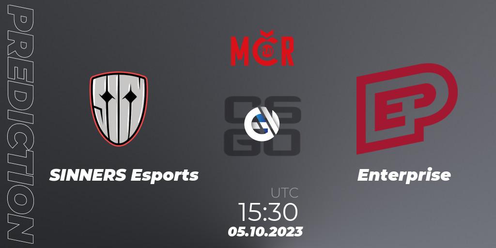 Prognoza SINNERS Esports - Enterprise. 05.10.2023 at 12:00, Counter-Strike (CS2), Tipsport Cup Prague Fall 2023: Online Stage