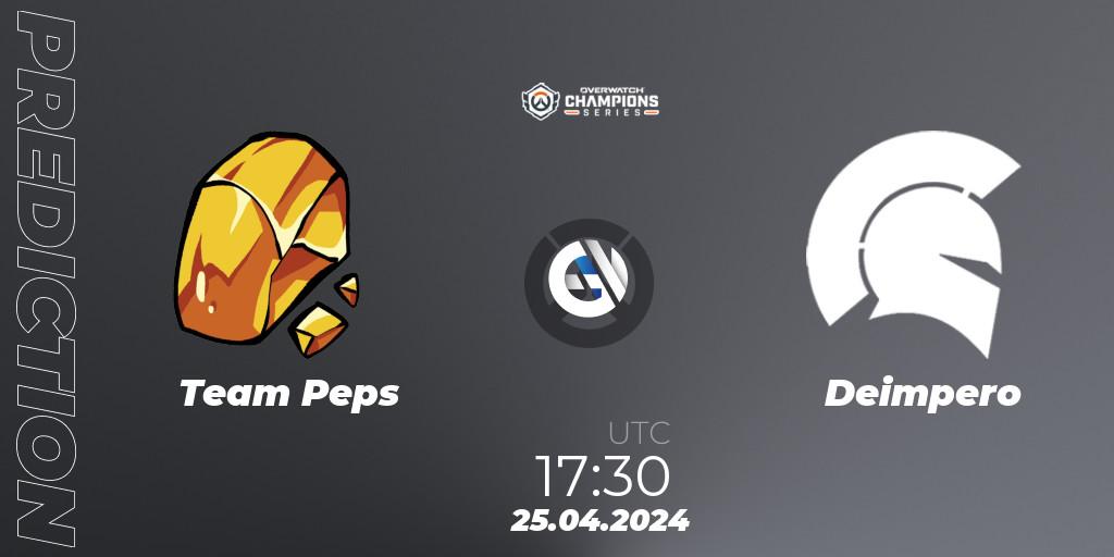 Prognoza Team Peps - Deimpero. 25.04.2024 at 17:30, Overwatch, Overwatch Champions Series 2024 - EMEA Stage 2 Main Event