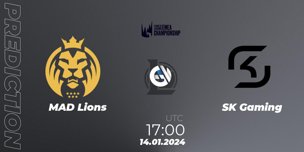 Prognoza MAD Lions - SK Gaming. 14.01.2024 at 17:20, LoL, LEC Winter 2024 - Regular Season