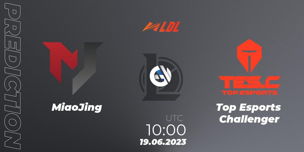 Prognoza MiaoJing - Top Esports Challenger. 19.06.2023 at 11:00, LoL, LDL 2023 - Regular Season - Stage 3