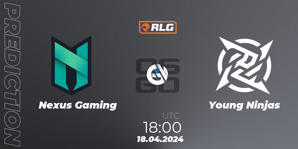 Prognoza Nexus Gaming - Young Ninjas. 18.04.24, CS2 (CS:GO), RES European Series #2
