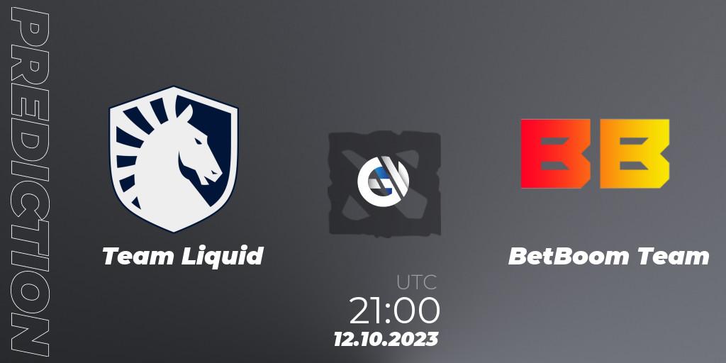 Prognoza Team Liquid - BetBoom Team. 12.10.2023 at 21:07, Dota 2, The International 2023 - Group Stage